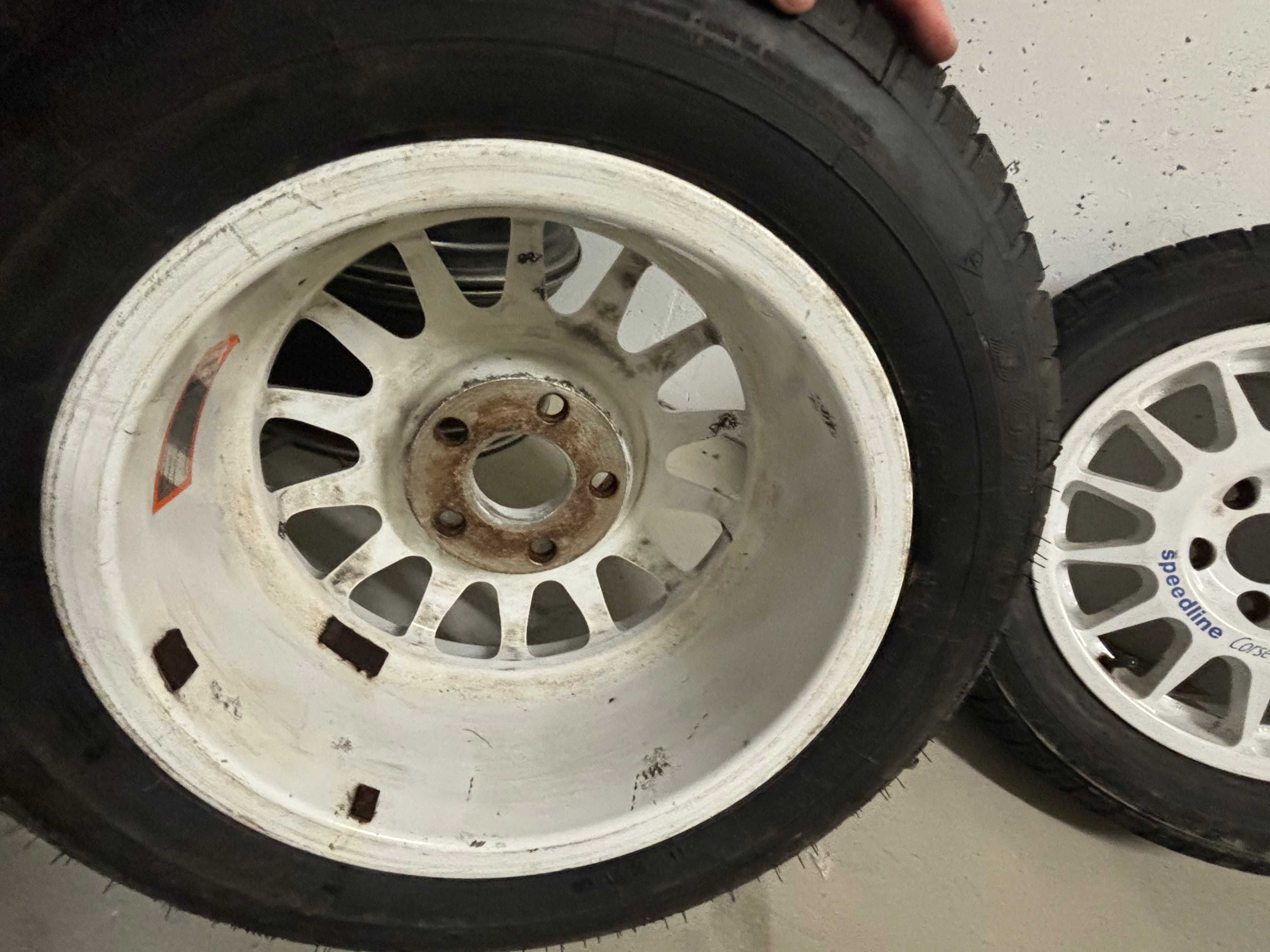 Felgi Speedline corse Lancer EVO 5-9 15x7" z oponami zimowymi