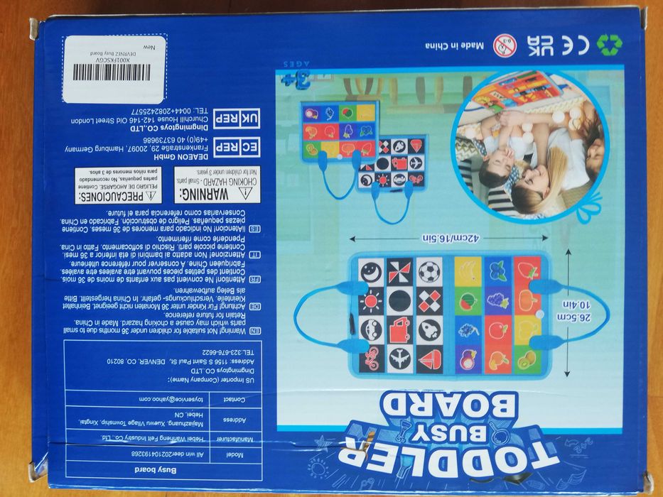 Brinquedo - Quadro de entretenimento criança: "Toddler busy board"