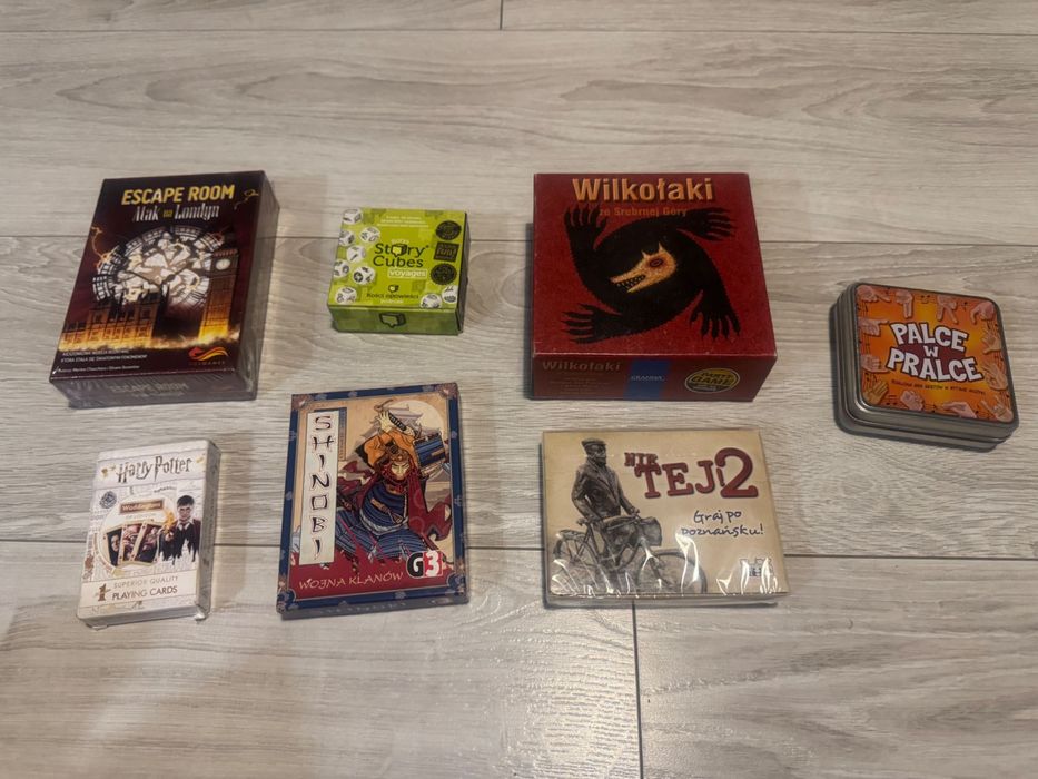 Zestaw gier (Wilkołaki, Palce w pralce, Escape Room, karty)