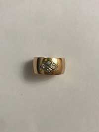 Золотое обручальное кольцо с бриллиантами, СССР, обручка