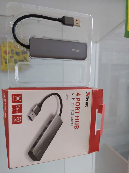 USB- хаб TRUST Halyx 4-port USB-A 3.2 Aluminium