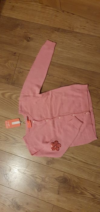 Sweter różowy rozpinany dla dziewczynki Knot So Bad 110