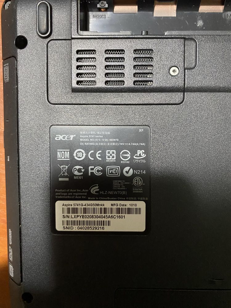 Ноутбук Acer Aspire 5741 New70 15.6"/4GB RAM/500GB HDD/i5 CPU! N2259