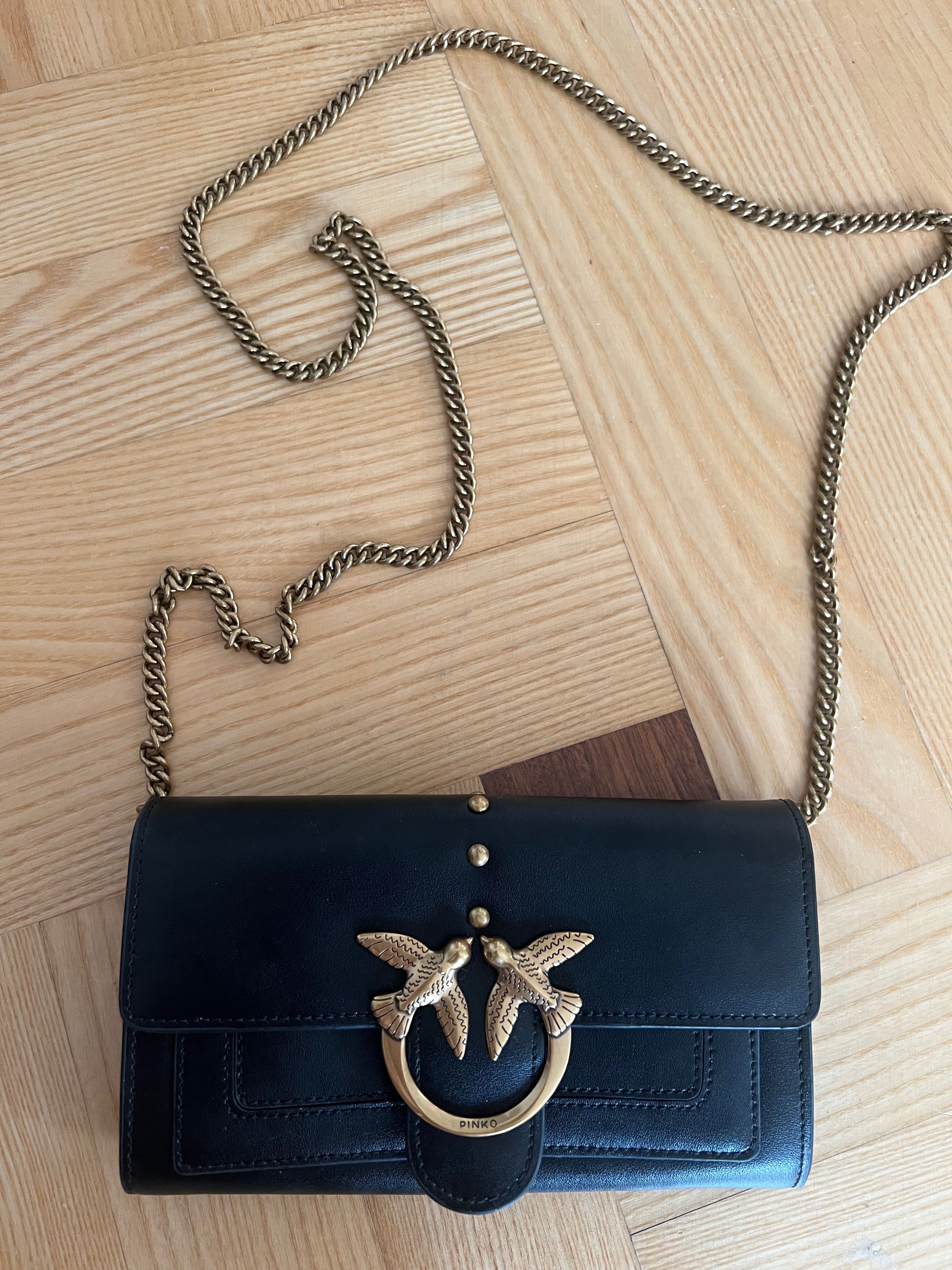 Pinko Mini Czarna Love One Wallet nowa oryginalna nieużywana