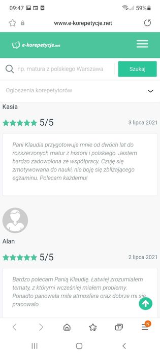 Korepetycje z polskiego do matury P/R i egzaminu 8 klas KURSY ONLINE