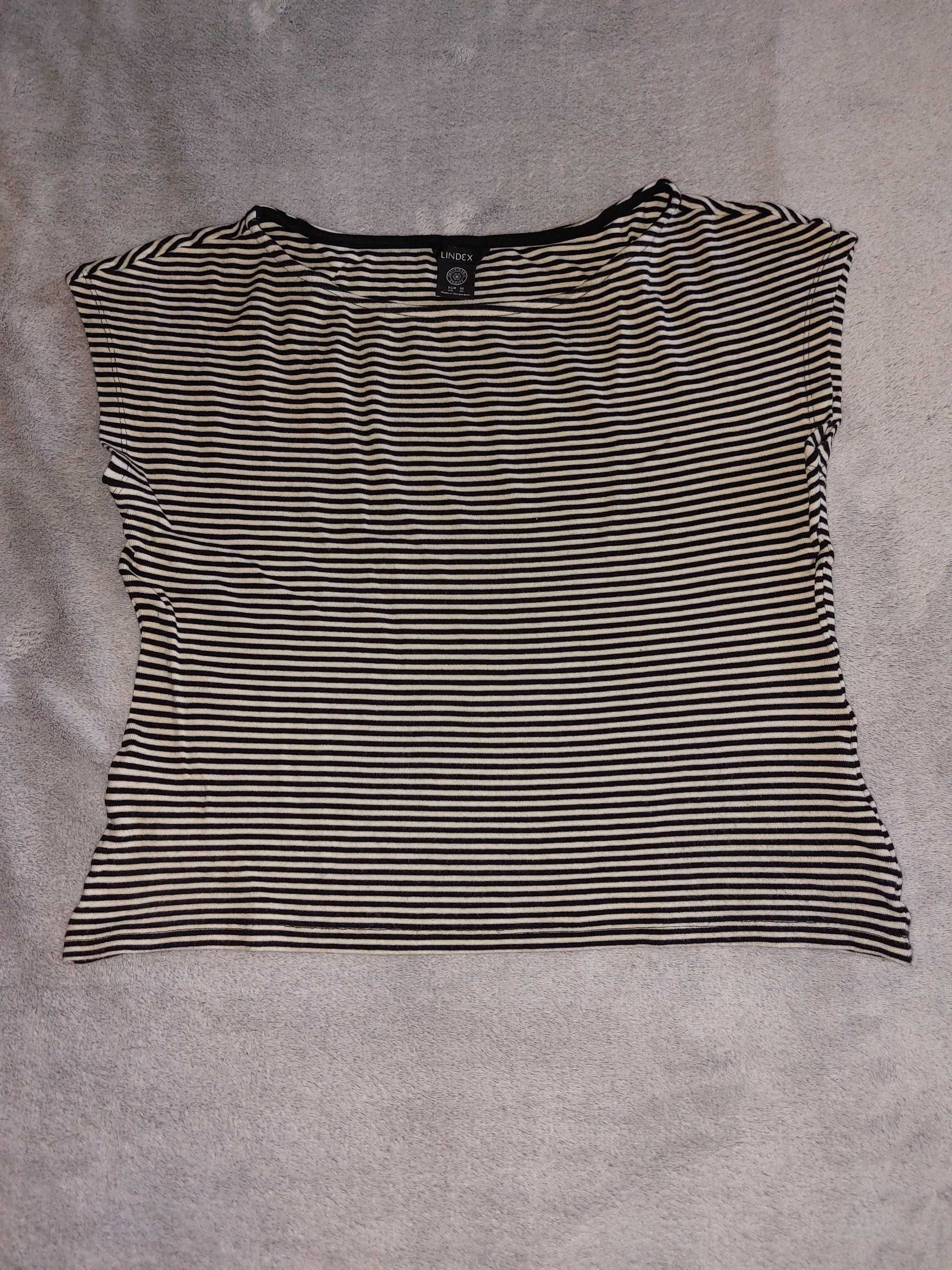 Przepiękna koszulka T-shirt Lindex, w paski, rozmiar M