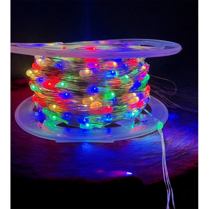 Гірлянда Капля роси 50м, 100м, 200 м від мережі срібний дріт (преміум)