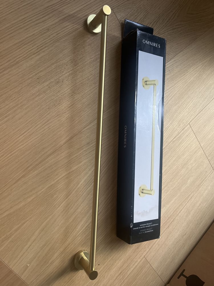 Omnires Modern Project Wieszak na ręcznik 60 i 40  cm złoty