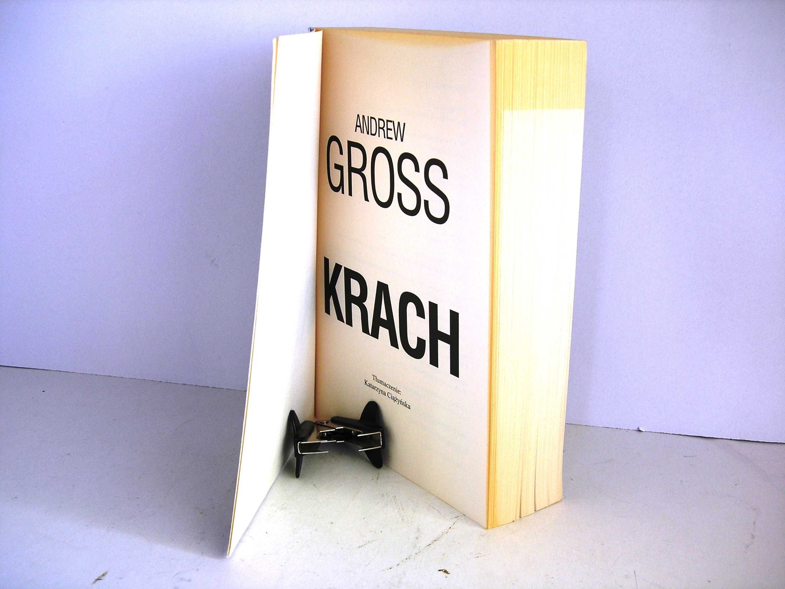 "Krach" Andrew Gross HarperCoollins Polska 2015 kryminał