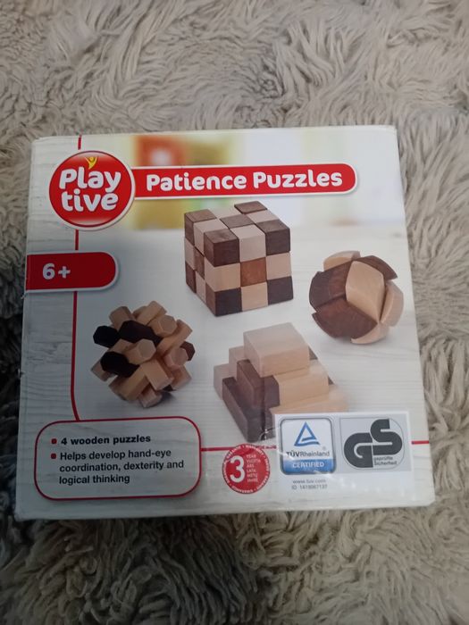 Playtive Patience Puzzles układanki łamigłowki drewniane zestaw