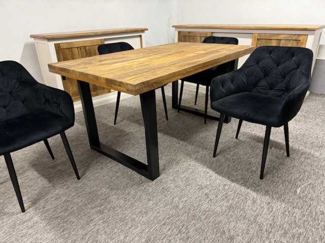 Wyjatkowy stół podstawa U drzewo mango styl LOFT Nowy F-Vat