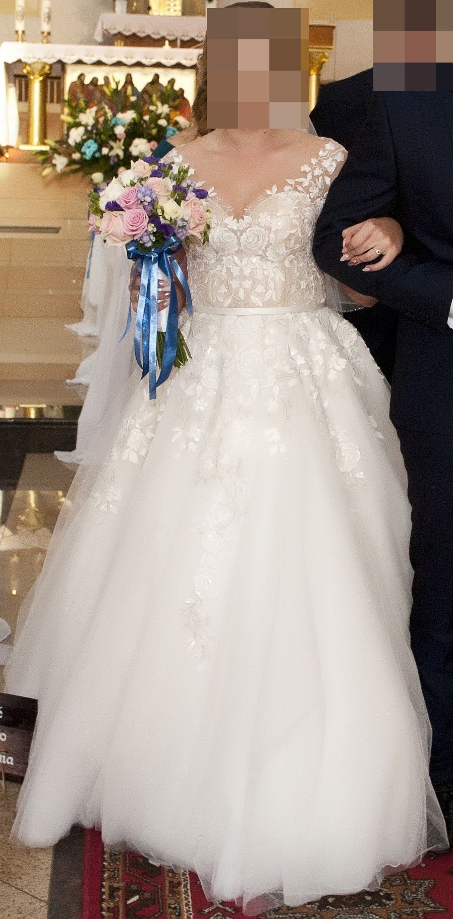 Suknia ślubna tiulowa księżniczka