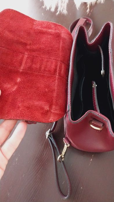 Рюкзак шкіра та замш