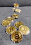 Біткоін монета позолочена, bitcoin монета сувенір, Біткоїн