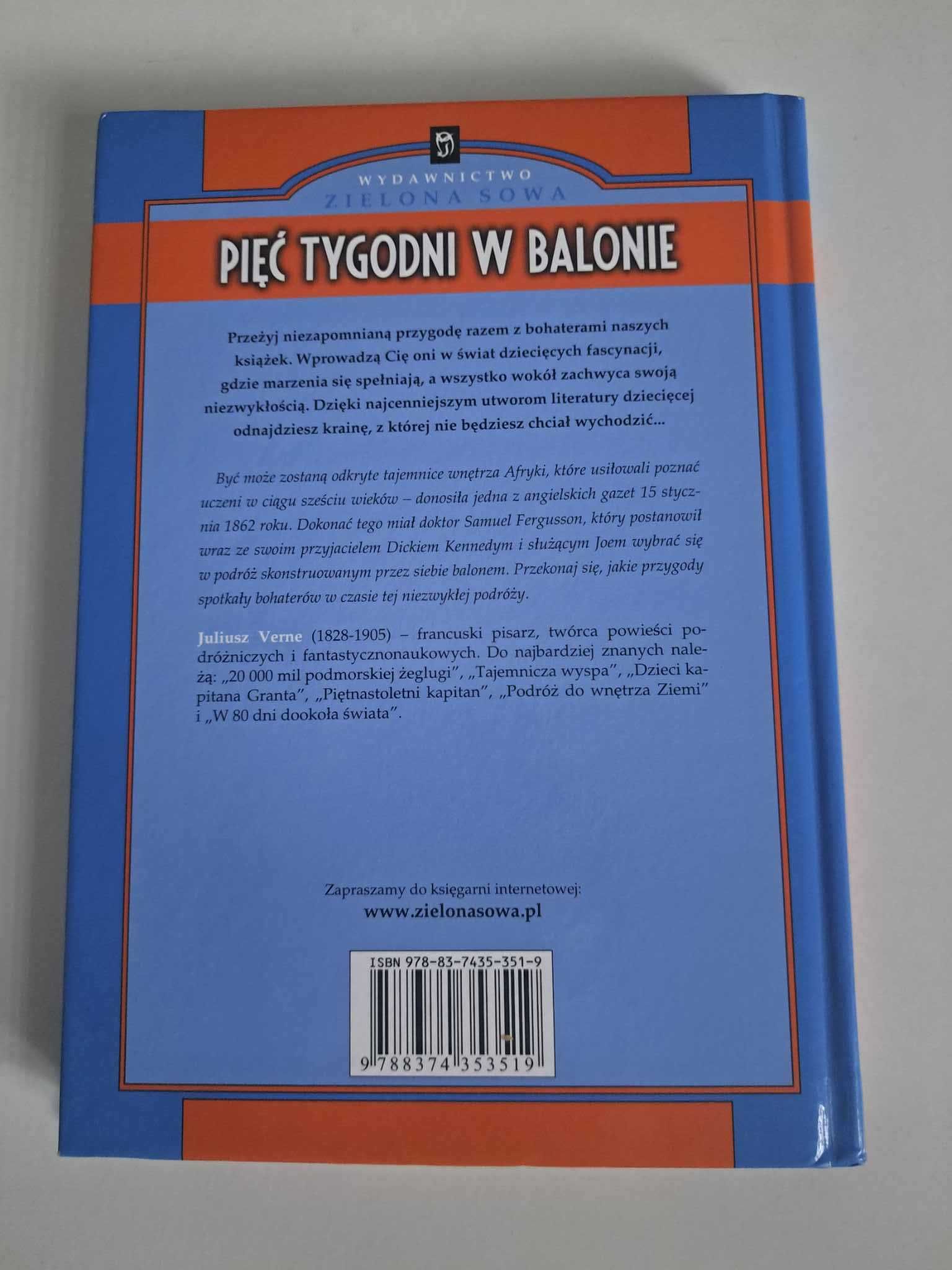 Pięć tygodni w balonie Jules Verne Powieść przygodowa