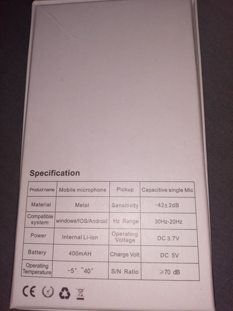 Microfone de mão