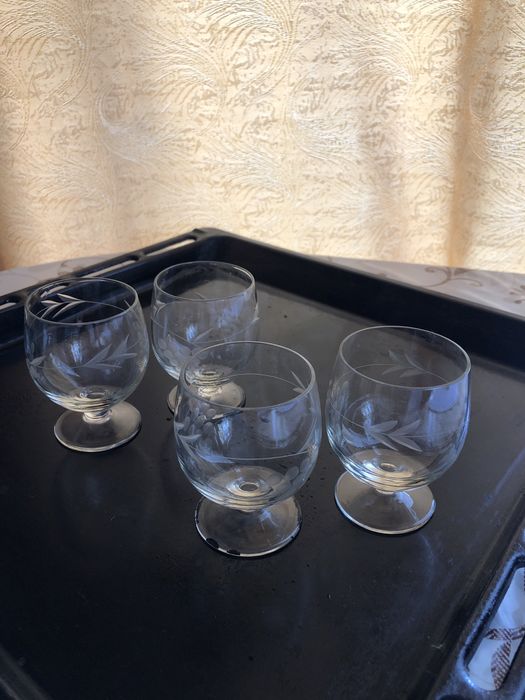 Радянські стакани з виноградом келихи фужери для коньяку