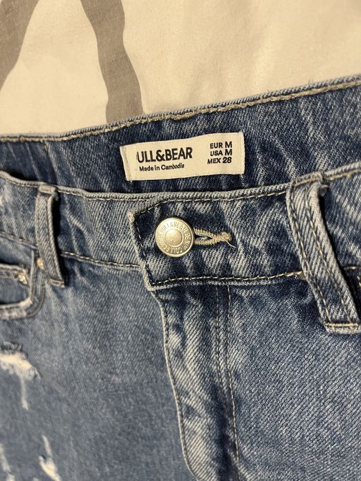 Jeansowa mini z przetarciami