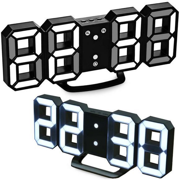 Zegar Budzik Led Elektroniczny Termometr Z Alarmem