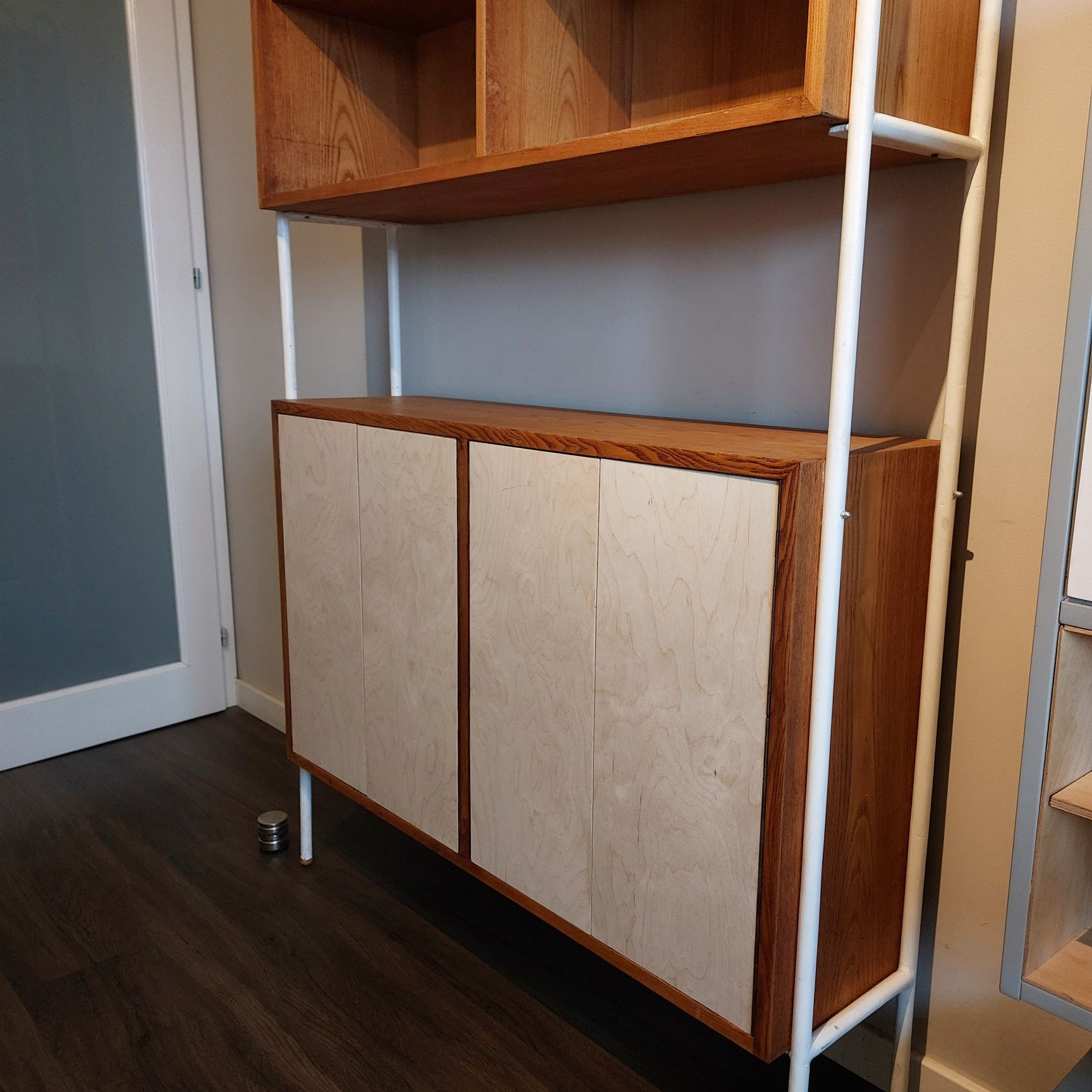 Stary regal z recepcji szpitalnej z lat 70-80 prl loft vintage