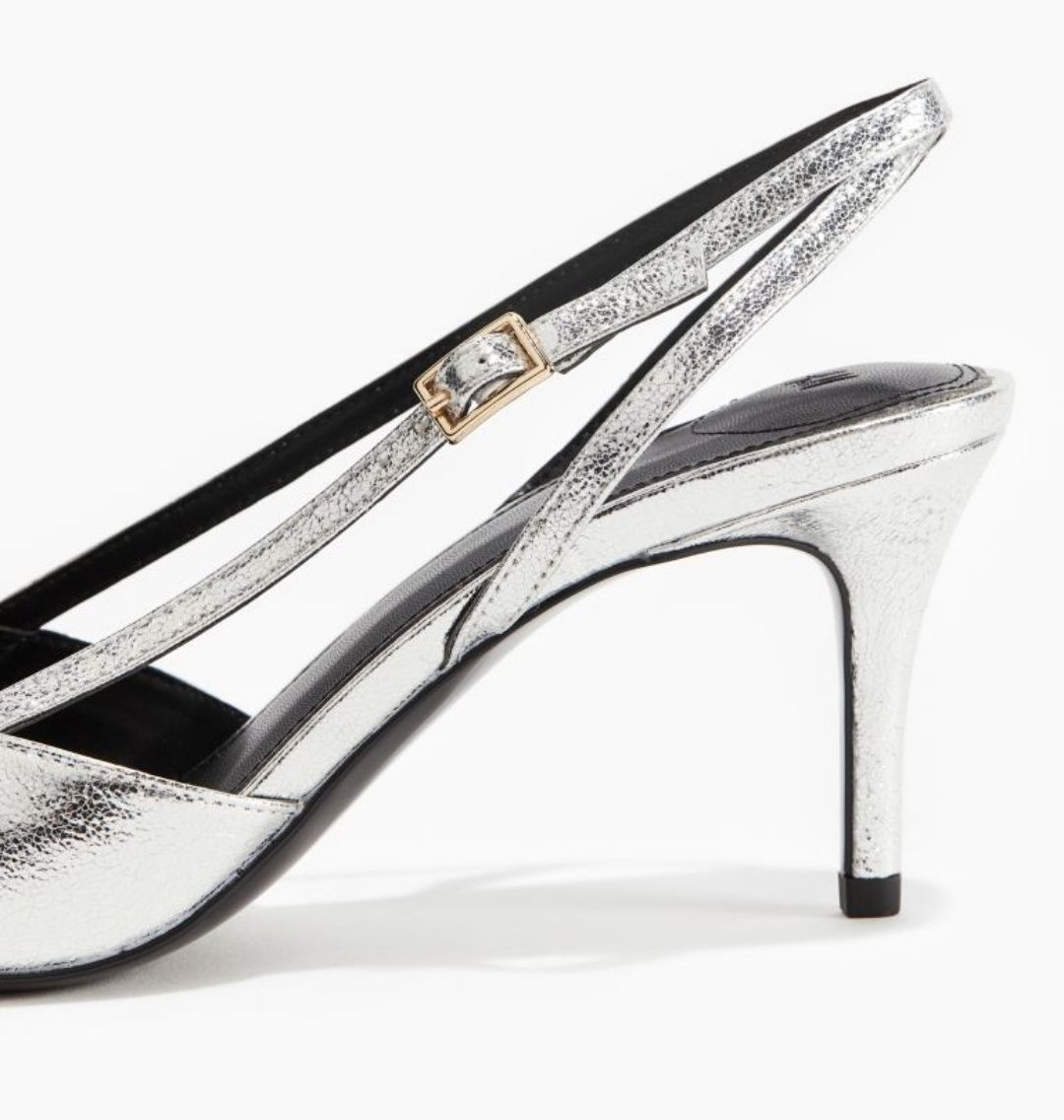 Eleganckie srebrne buty H&M z podwójnymi paseczkami. Nowe, a TANIEJ!