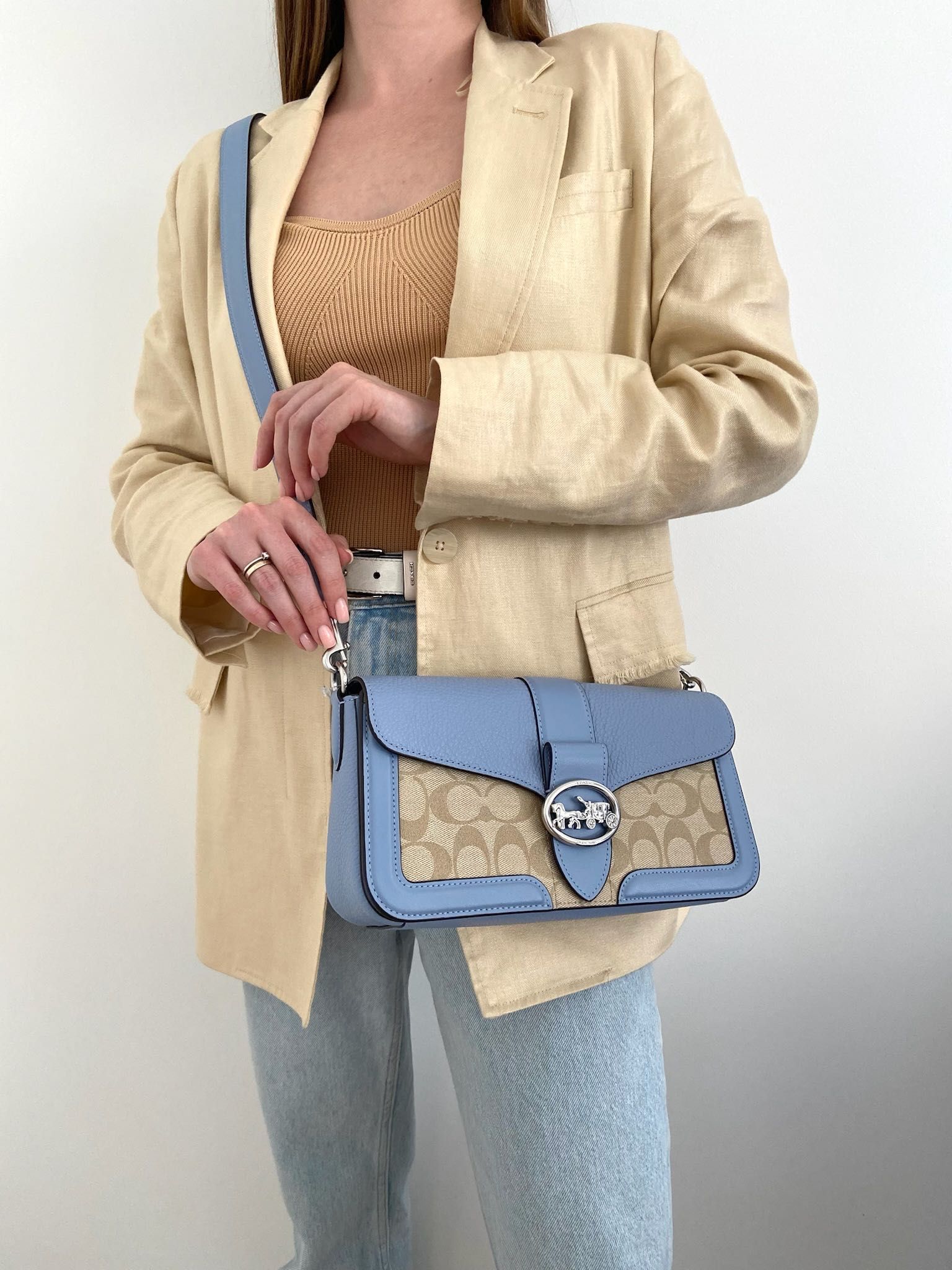 COACH Georgie Женская кожаная сумка коуч оригинал жіноча шкіряна сумка
