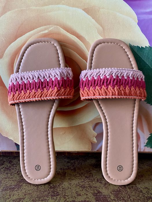 Жіночі літні босоніжки з плетеним верхом 38 розмір (25см)