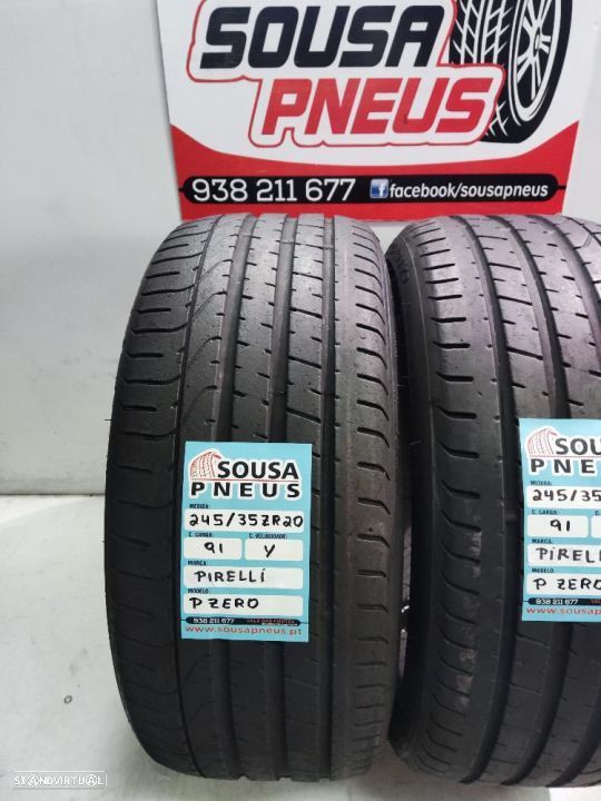 2 pneus semi novos 245-35r20 pirelli - oferta dos portes