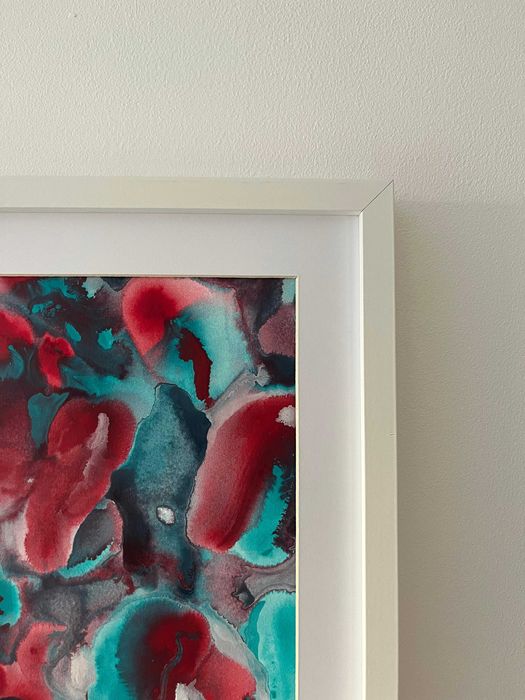 Pintura abstrata em acrílico