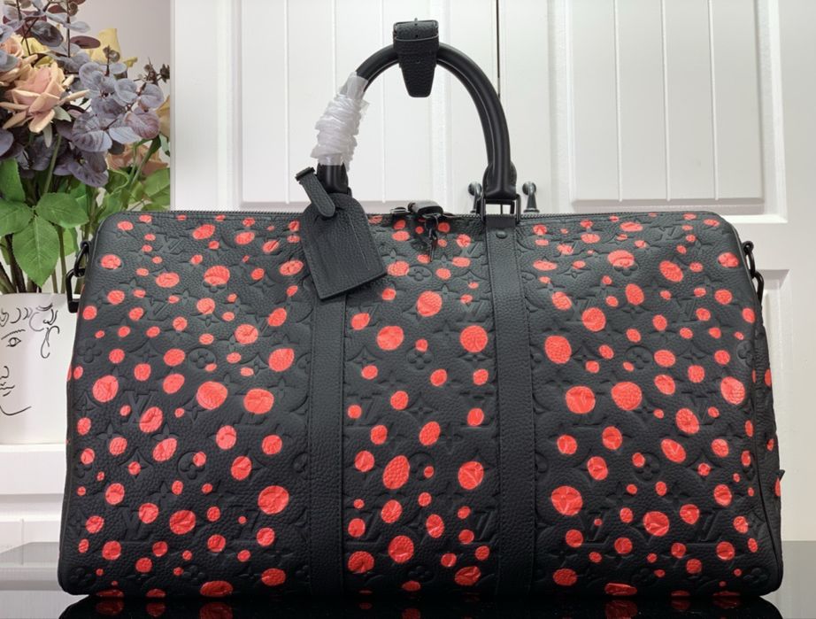 Louis Vuitton keepall сумка мужская унисекс черная дорожная