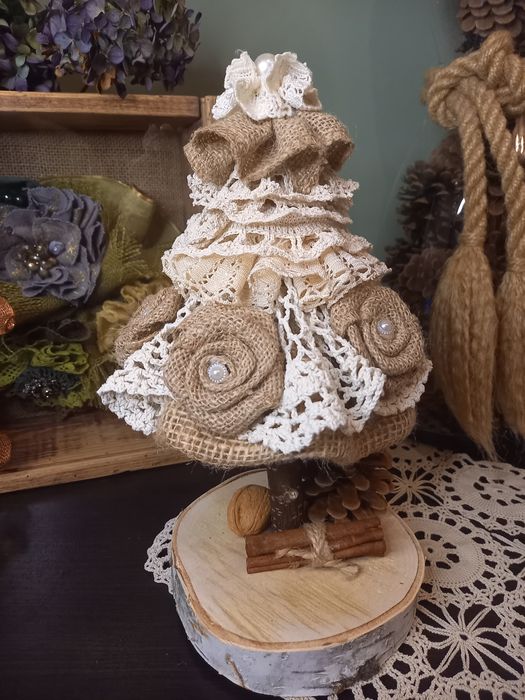 Choinka, ozdoby świąteczne, stroik, rękodzieło od Gretka Serwetka