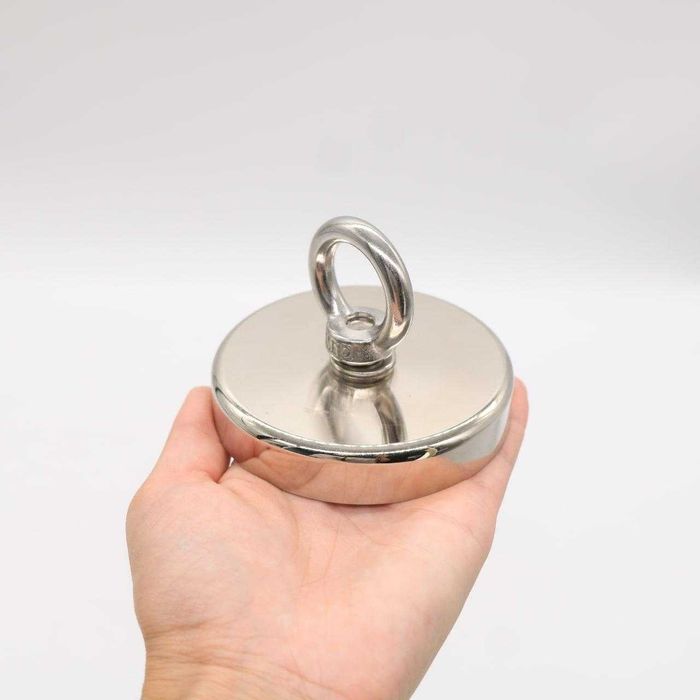 Неодимовий магніт 90мм - 350кг у корпусі із зовнішнім кільцем