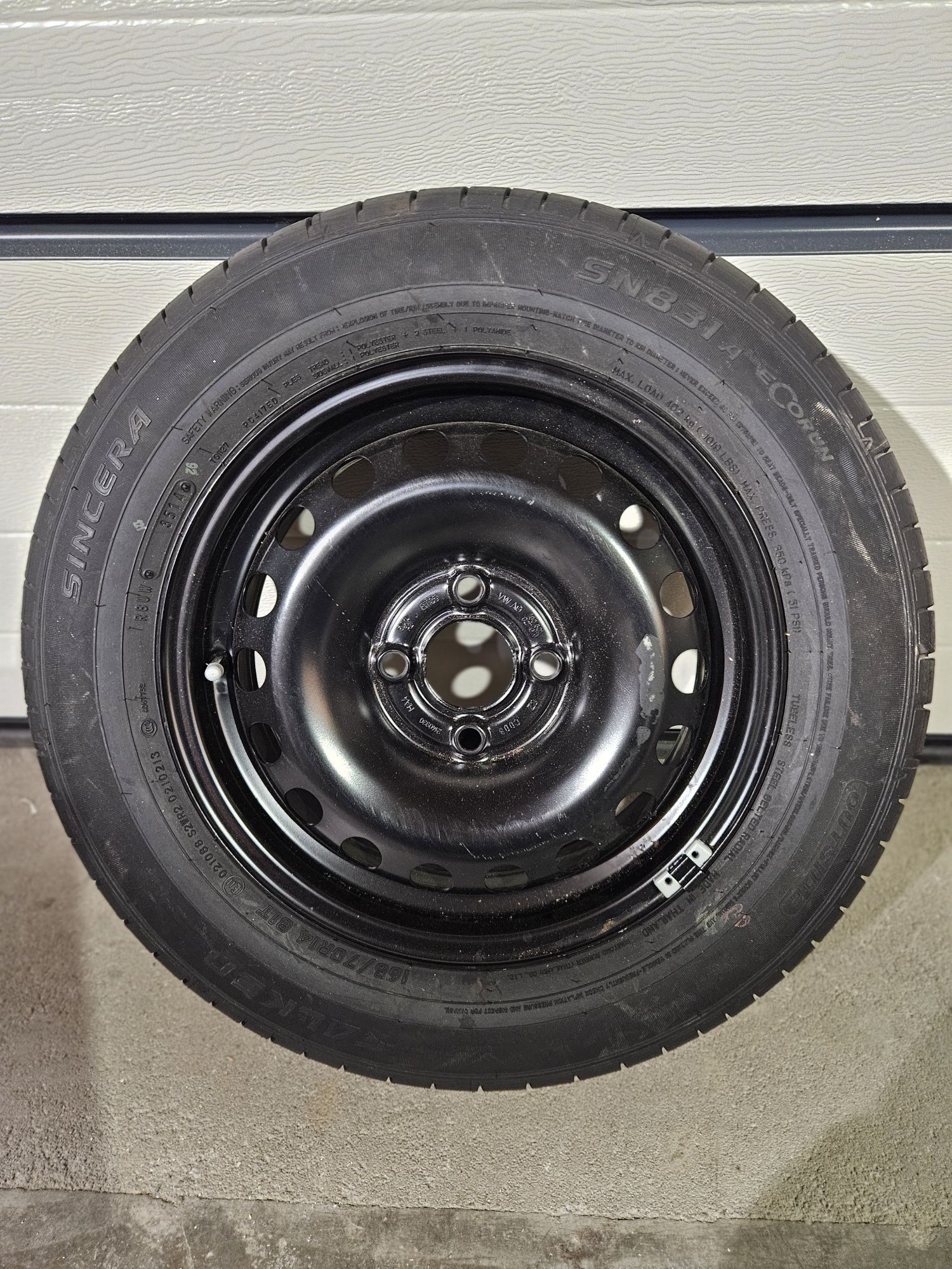 Koło zapasowe VW, SKODA 165/70 R14 4x100