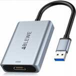 Adapter USB do HDMI ABLEWE, ulepszony aluminiowy konwerter audio-wideo