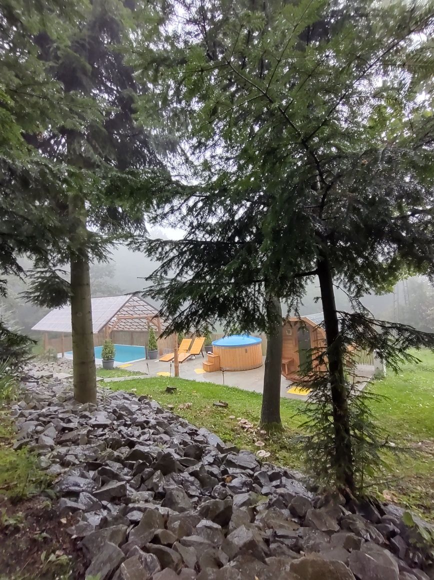 Domek z basenem jacuzzi i sauną