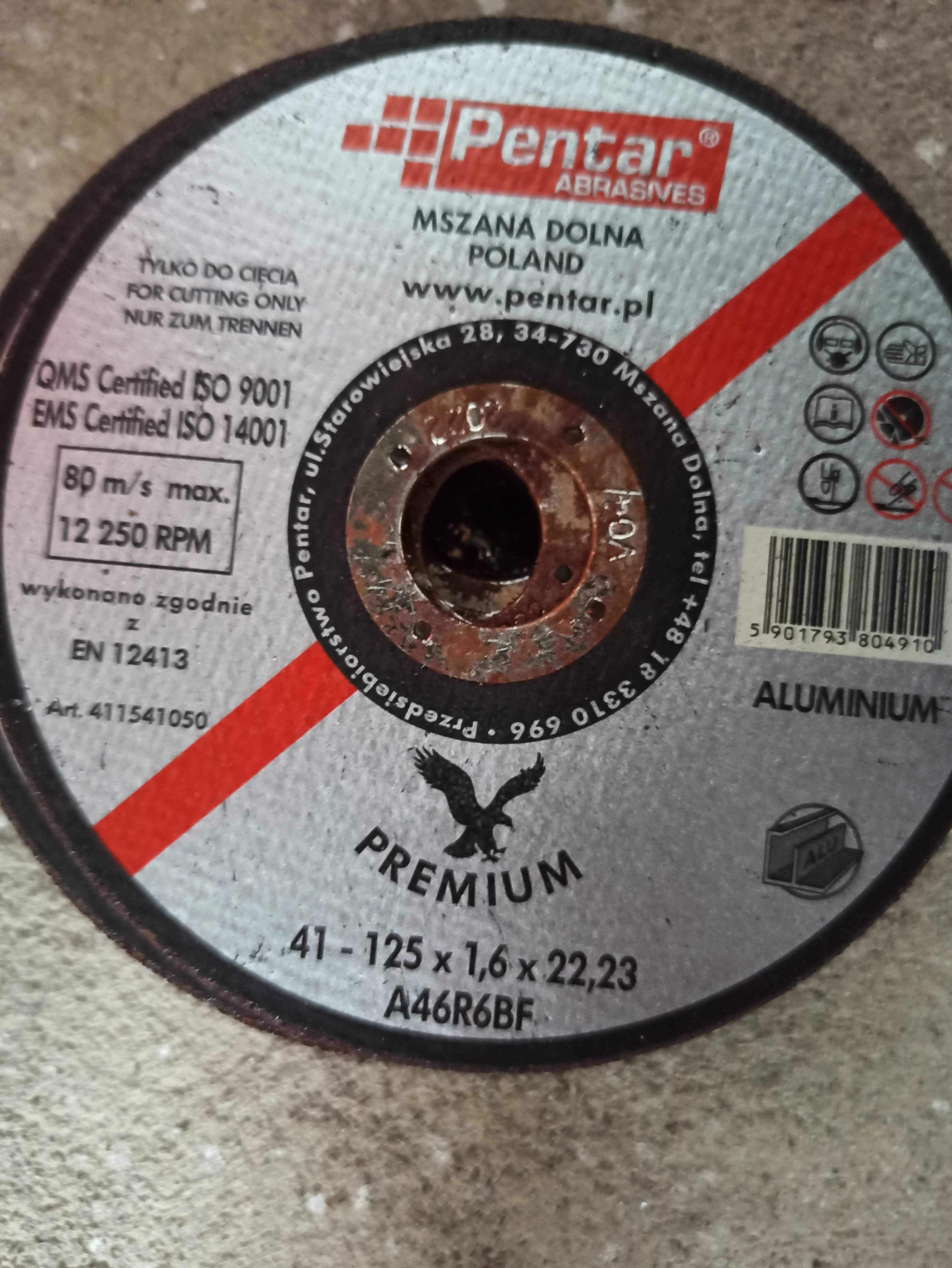 Zestaw  64 Tarcz do aluminium Pentar 125 x 6.0 2.5 1.6 x 22 , 23.