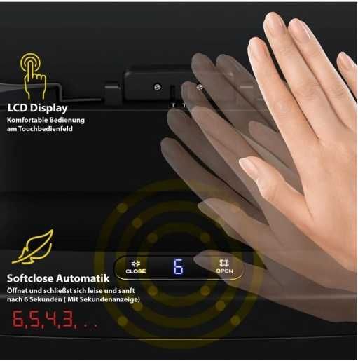 Automatyczny kosz na śmieci KESSER 40L srebrny z czujnikiem ruchu