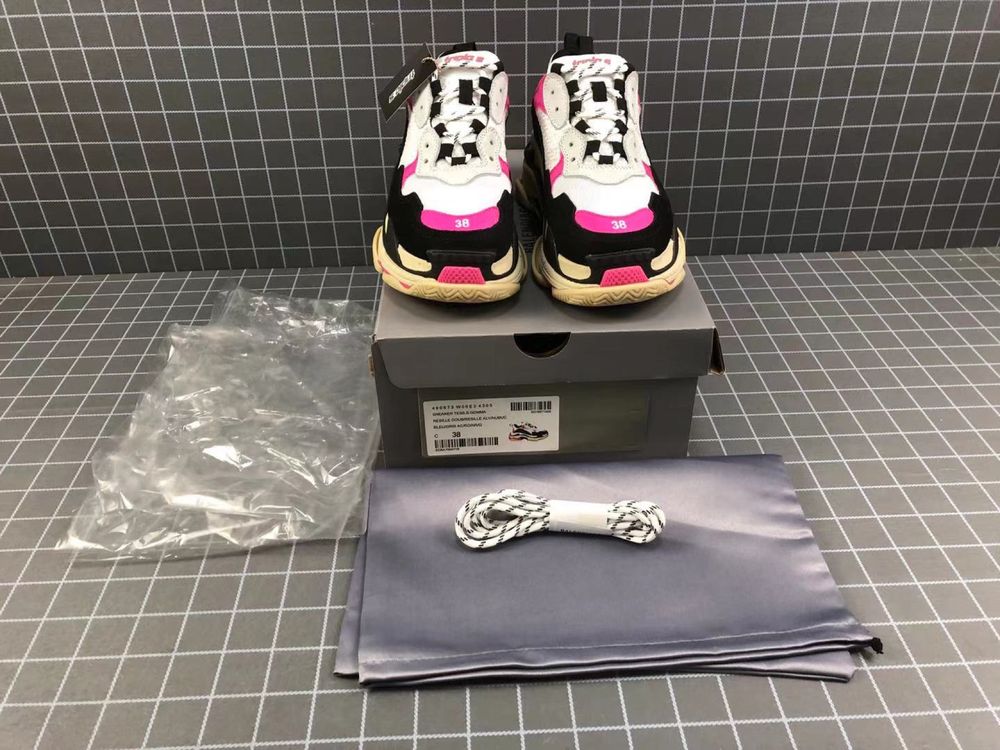 Trampki Balenciaga Triple S Czarne/Białe/Różowe