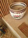 Jarro de ceramica com pintura