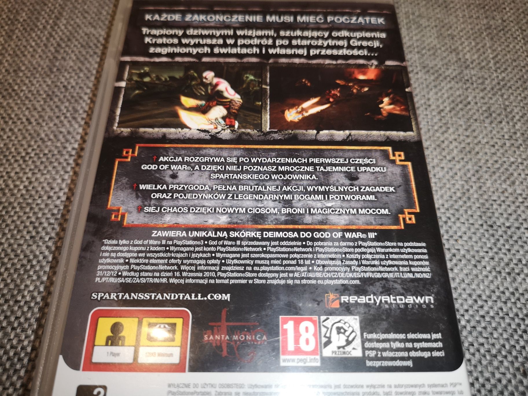 God of War Duch Sparty PSP gra (polski dubbing) komplet SKLEP