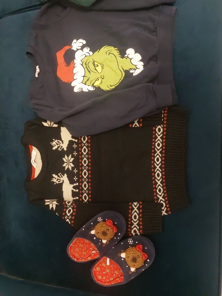 Sweter świąteczny chlopiecy bluzy 128