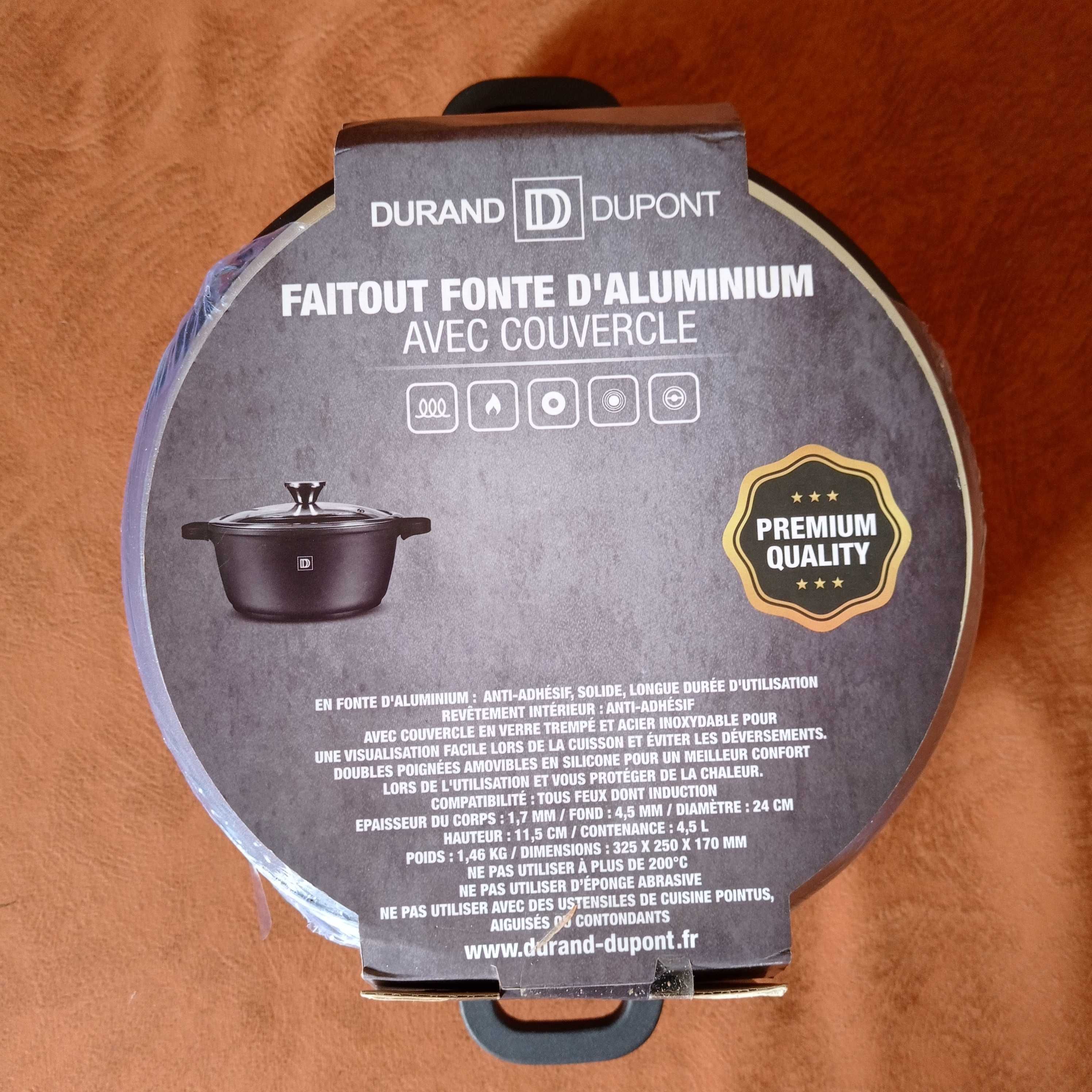 Durand Dupont (Франция) кастрюля, алюминий, антипригар, 4,5 л