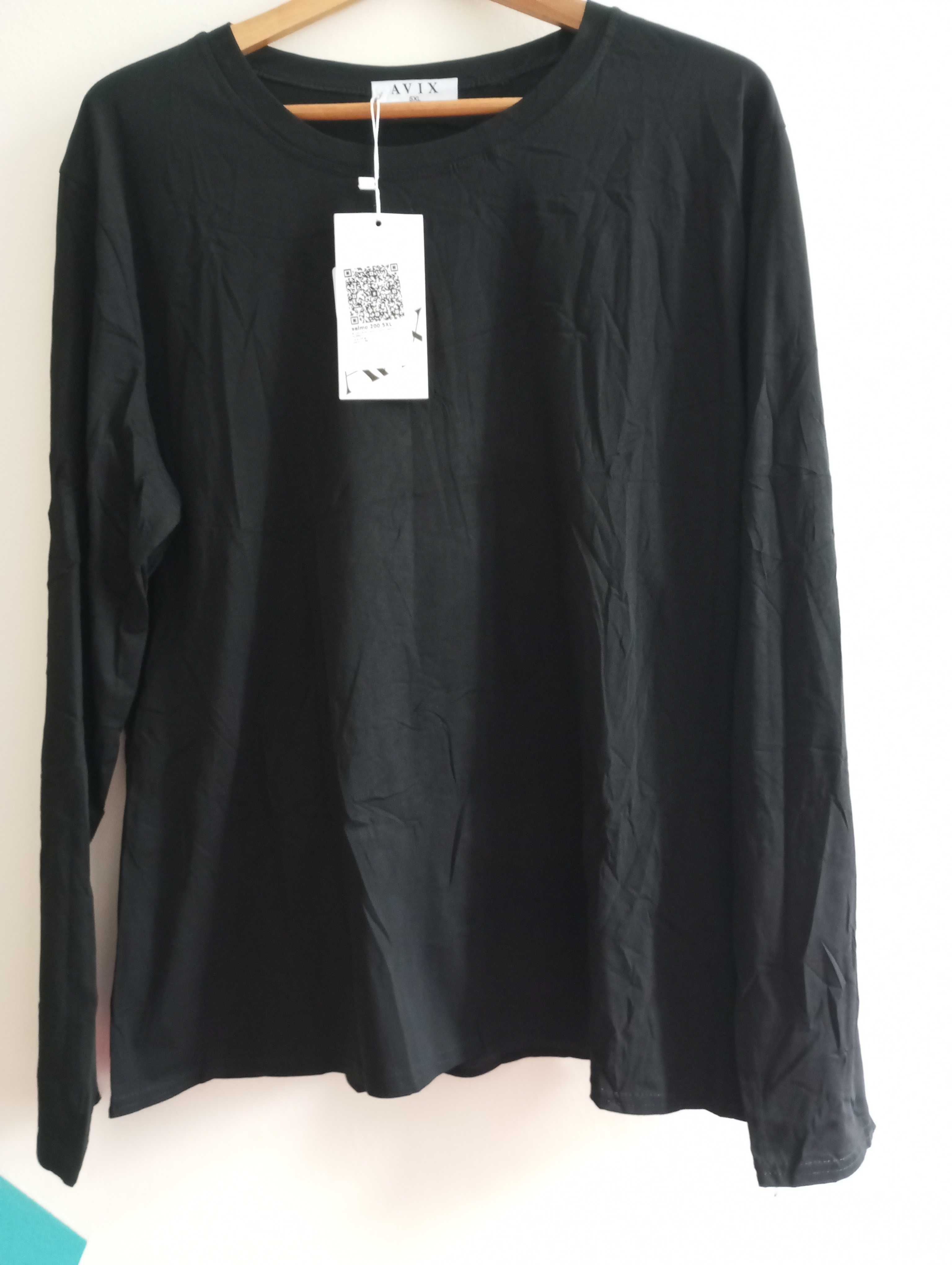 Sprzedam nową bluzę bawełnianą czarną 5 xl