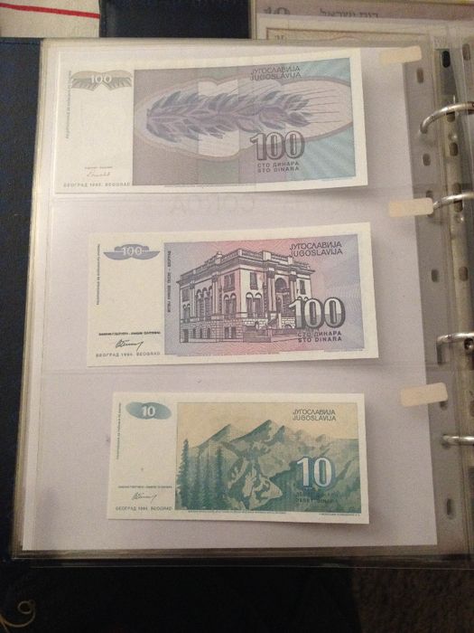 JUGUSLAVIA 14 Notas, 10 NÃO CIRCULADAS e 4 muito bom estado ver fotos