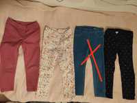 Zestaw spodni jegginsów dla dziewczynki 98-104 lupilu i h&m
