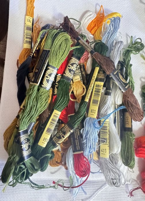 Нитки муліне дмс , кірова, анкор, канва,викрійка сорочки