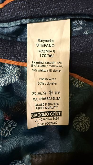 Marynarka męska “Stefano” Giacomo Conti 176/96 slim