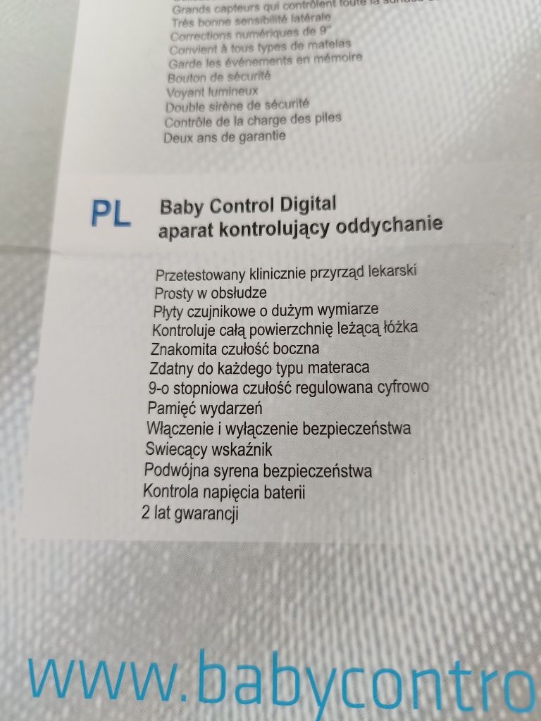 Monitor oddechu baby Control digital BC-210