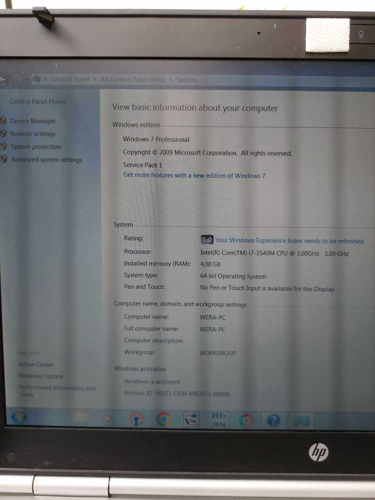 Laptop HP ElliteBook 8470p