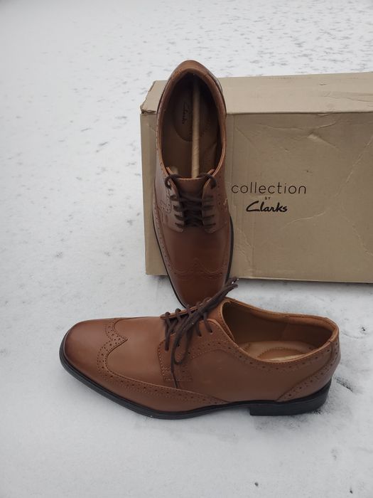 Туфлі з натуральної шкіри класичні оксфорд від Clarks 41,5 (шкіряні)